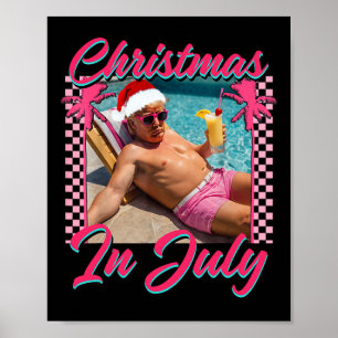 Weihnachten im Juli Trump Lustig Chillen Santa Haw Poster