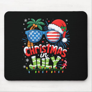 Weihnachten im Juli US-Flagge Summer Beach Hawaii  Mousepad