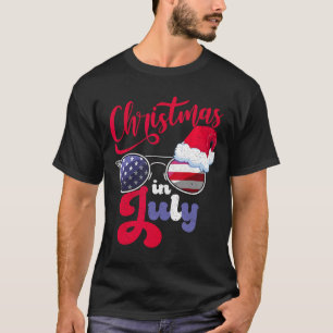 Weihnachten im Juli USA Amerikanische Sonnenbrille T-Shirt