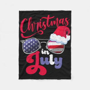 Weihnachten im Juli USA Amerikanischer Santa-Hut Fleecedecke