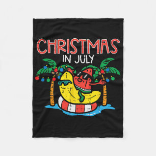 Weihnachten im Juli Wassermelone Bynana Jungen Mäd Fleecedecke