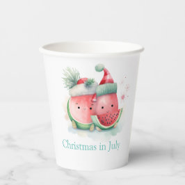 Weihnachten im Juli Wassermelone Pappbecher