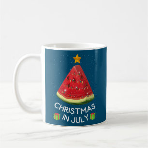 Weihnachten im Juli Wassermelone Sommerferien Mitt Kaffeetasse