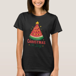 Weihnachten im Juli Wassermelone Tropischer Sommer T-Shirt