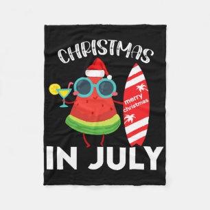 Weihnachten im Juli Wassermelone Xmas Baum Sommer Fleecedecke