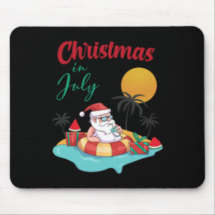 Weihnachten im Juli Wassermelone Xmas Palme Sommer Mousepad