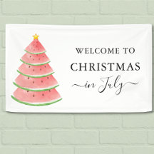 Weihnachten im Juli Wassermelonen-Banner