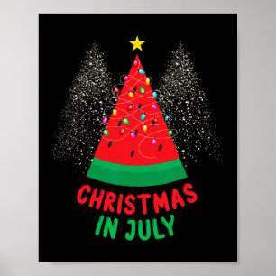 Weihnachten im Juli Wassermelonenbaum Sommer Männe Poster