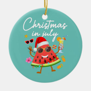 Weihnachten im Juli Watermelon Sommerurlaub Keramik Ornament