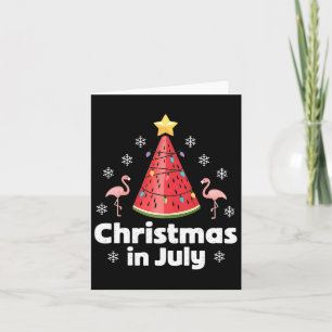 Weihnachten im Juli Watermelon Tree Funny Flamingo Karte