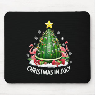Weihnachten im Juli Watermelon Tree Funny Flamingo Mousepad