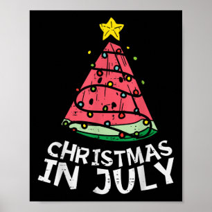 Weihnachten im Juli Watermelon Weihnachten Bäume S Poster