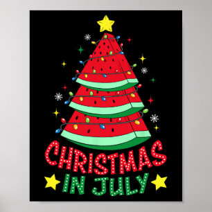Weihnachten im Juli Watermelon Weihnachten Bäume S Poster