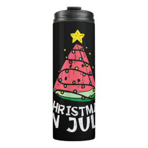 Weihnachten im Juli Watermelon Weihnachten Bäume S Thermosbecher