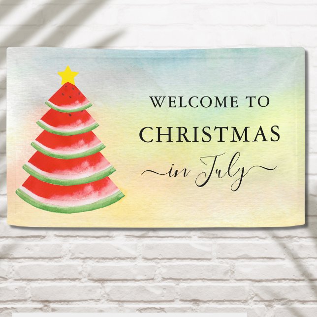 Weihnachten im Juli Watermelon Weihnachtsbaum Banner (Von Creator hochgeladen)