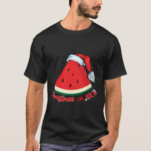 Weihnachten im Juli Watermelon Weihnachtsbaum Somm T-Shirt