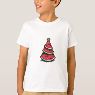 Weihnachten im Juli Watermelon Weihnachtsbaum T-Shirt