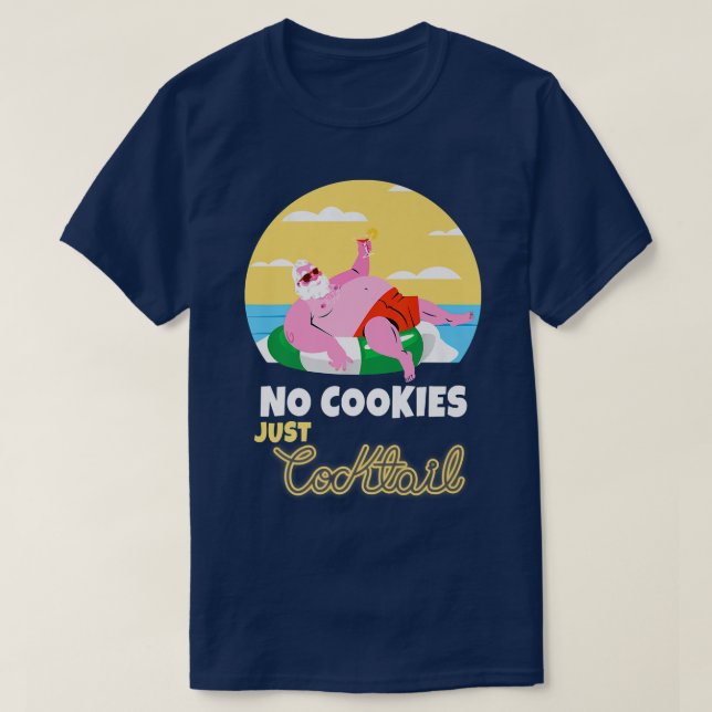 Weihnachten im Juli Weihnachten Cocktail Strand T-Shirt (Design vorne)