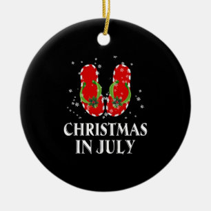 Weihnachten im Juli Weihnachten Drehte Flop Sommer Keramik Ornament