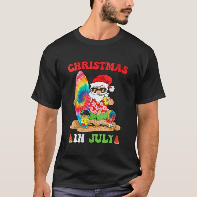 Weihnachten im Juli Weihnachten Gefärbte Krawatte  T-Shirt (Vorderseite)