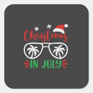 Weihnachten im Juli Weihnachten Weihnachtsfeiertag Quadratischer Aufkleber