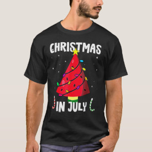 Weihnachten im Juli Weihnachtsbaum Wassermelon Som T-Shirt