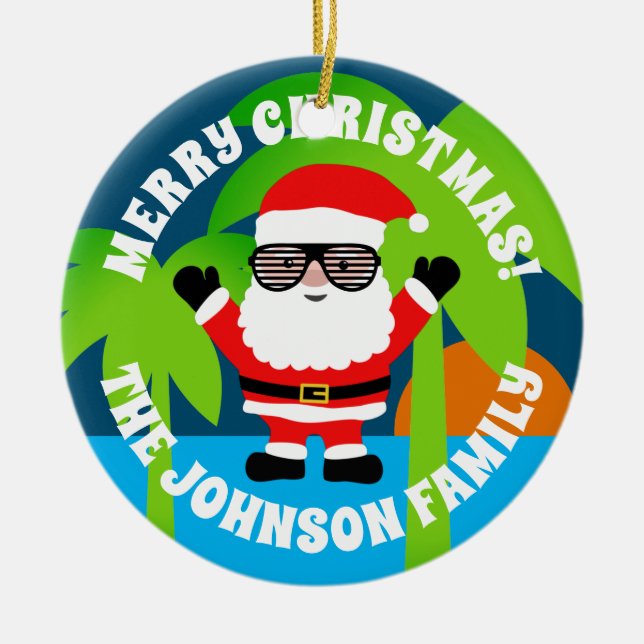 Weihnachten im Juli Weihnachtsbaumschmuck Keramik Ornament (Vorne)