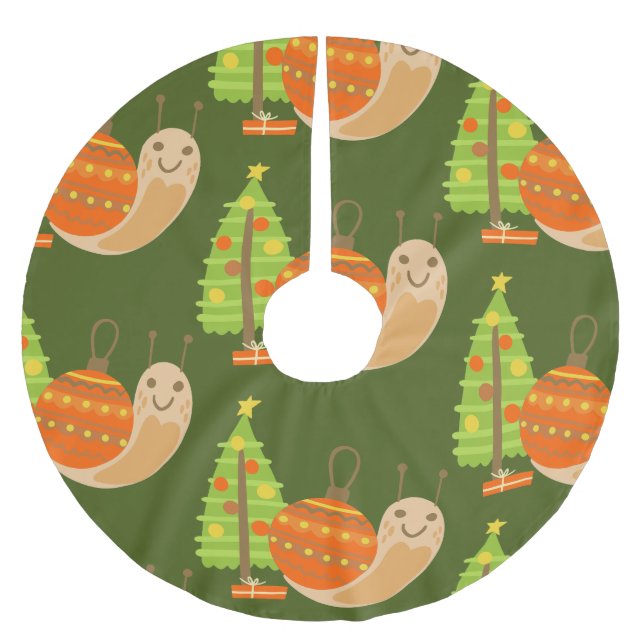 Weihnachten im Juli Weihnachtsfeiertagen Polyester Weihnachtsbaumdecke (Vorderseite)