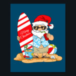 Weihnachten im Juli Weihnachtsmann am Strand mit Poster<br><div class="desc">Weihnachten im Juli Weihnachtsmann am Strand mit Surfboard Geschenk. Perfektes Geschenk für Ihren Vater,  Mama,  Papa,  Männer,  Frauen,  Freunde und Familienmitglieder am Erntedank Tag,  Weihnachten,  Muttertag,  Vatertag,  4. Juli,  1776 Unabhängiger Tag,  Veteranen Tag,  Halloween,  Patrick's Day</div>