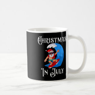 Weihnachten im Juli Weihnachtsmann am Strand Unabh Kaffeetasse