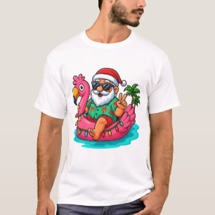 Weihnachten im Juli Weihnachtsmann Schwimmen im Po T-Shirt
