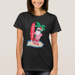 Weihnachten im Juli Weihnachtsmann surfen auf der T-Shirt