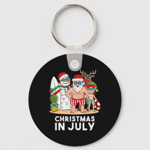 Weihnachten im Juli Weihnachtsmann und Freunde Xma Schlüsselanhänger