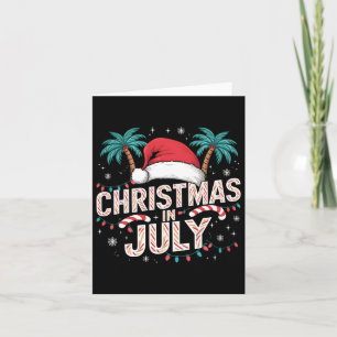 Weihnachten im Juli Weihnachtsmannmütze Funny Xmas Karte