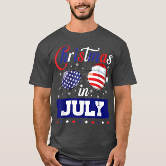 Weihnachten im Juli Weihnachtsmannmütze Sommermona T-Shirt