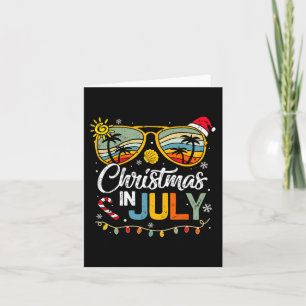 Weihnachten im Juli Weihnachtsmannmütze Sonnenbril Karte