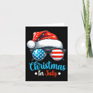 Weihnachten im Juli Weihnachtsmannmütze Sungles US Karte