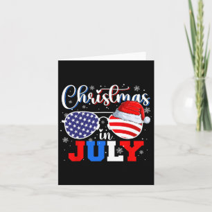 Weihnachten im Juli Weihnachtsmannmütze Sungles US Karte