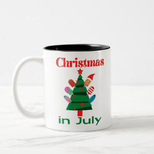 Weihnachten im Juli Zweifarbige Tasse