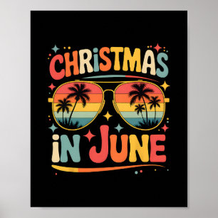 Weihnachten im Juni Single Retro Sommerurlaub Xm Poster