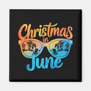 Weihnachten im Juni Sonnenbrille Funny Summer Vaca Magnet