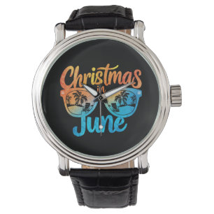 Weihnachten im Juni Sonnenbrille Lustiger Sommerur Armbanduhr