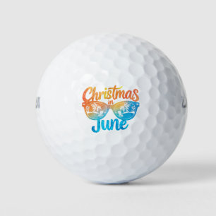 Weihnachten im Juni Sonnenbrille Lustiger Sommerur Golfball