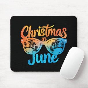 Weihnachten im Juni Sonnenbrille Lustiger Sommerur Mousepad