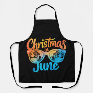 Weihnachten im Juni Sonnenbrille Lustiger Sommerur Schürze