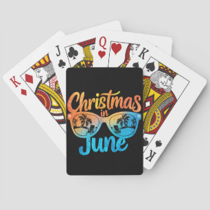 Weihnachten im Juni Sonnenbrille Lustiger Sommerur Spielkarten