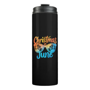 Weihnachten im Juni Sonnenbrille Lustiger Sommerur Thermosbecher