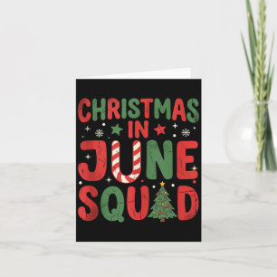 Weihnachten im Juni-Trupp Sommer Männer Frauen Jun Karte