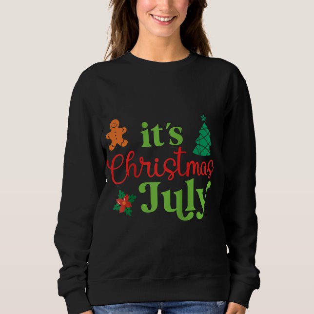 Weihnachten im Kleid Juli Ornamente Kekse Tree Bea Sweatshirt (Vorderseite)