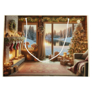 Weihnachten im Lake Gift Bag Große Geschenktüte